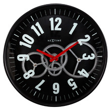 36cm NeXtime Modern Gear Metal Wall Clock