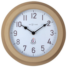 22cm Brown NeXtime Poppy Outdoor Wall Clock