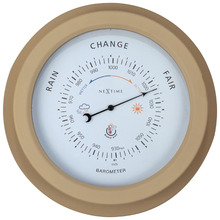 22cm Brown NeXtime Orchid Outdoor Barometer