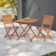 2 Seater Yarra Shorea Wood Outdoor Foldable Bistro Set