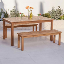 6 Seater 180cm Jasper Shorea Wood Outdoor Dining Set