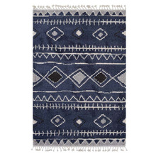 Grey & Navy Algiers Power-Loomed Rug