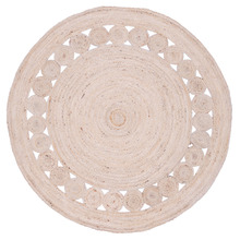 Dot Hand-Loomed Jute Round Rug