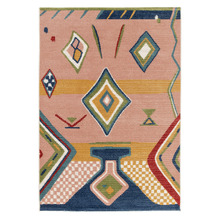 Pink Carvalho Power-Loomed Rug