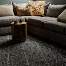 Charcoal Decker Power-Loomed Wool-Blend Rug