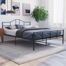 Dark Grey Saber Metal Bed Frame