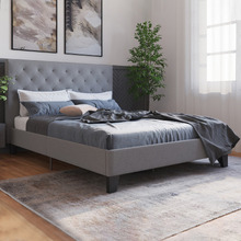 Grey Oxford Bed Frame
