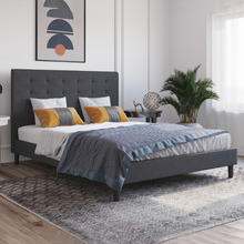 Charcoal Kylie Upholstered Bed Frame