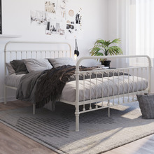 Ivory White Carter Metal Bed Frame
