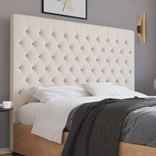 Natural Modern Classic Mansory Fabric Bedhead