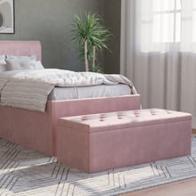 Oxford Velvet Storage Ottoman Bench