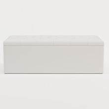 Oxford Faux Leather Storage Ottoman Bench