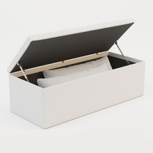 Oxford Faux Leather Storage Ottoman Bench