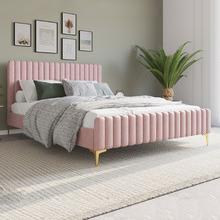 Pink Astra Velvet Bed Frame