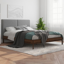 Grey & Walnut Trolig Bed Frame