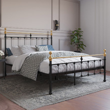 Black & Gold Elizabeth Steel Bed Frame