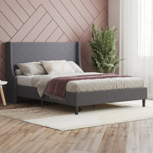 Grey Giarid Upholstered Bed Frame