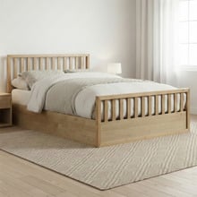 Mariadel Pine Wood Gas Lift Storage Bed Frame