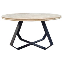 Jennifer Round Acacia Wood Coffee Table