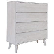 Brushed White Adena 4 Drawer Chest