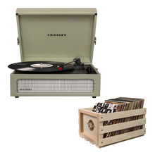 Crosley Voyager Bluetooth Portable Turntable with Storage Crate