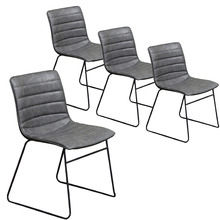 Crisanta Faux Leather Dining Chair (Set of 4)