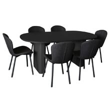 6 Seater Houlton Ash Wood Dining Table & Chair Set