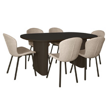 6 Seater Houlton Ash Wood Dining Table & Chair Set