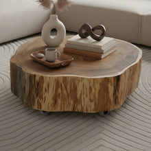 Maurice Round Acacia Wood Coffee Table