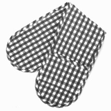 Gingham 75cm Double Mitt
