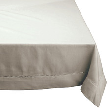 220cm Grey Round Hemstitch Cotton Tablecloth