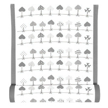 Silver Christmas Joy Cotton Table Runner