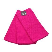 Hot Pink London Waffle Cotton Teatowels (Set of 3)