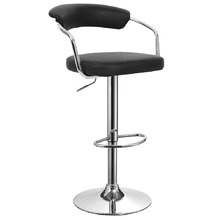 Rivera Adjustable Faux Leather Barstool