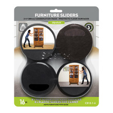 8.9cm Slipstick All Floor Surfaces Furniture Sliders (Set of 16)