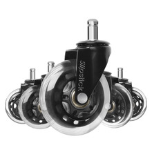 Black Rollerblade Office Chair Wheels (Set of 5)