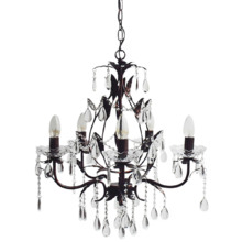 Celine Black & Copper 5 Light Chandelier