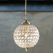 Casablanca Glass & Metal Pendant Light