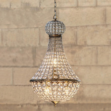 Elegant Palace Glass & Metal 5 Light Chandelier