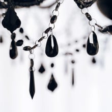 Cassie Black Acrylic 12 Light Chandelier