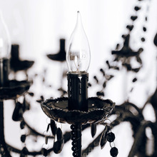 Cassie Black Acrylic 12 Light Chandelier