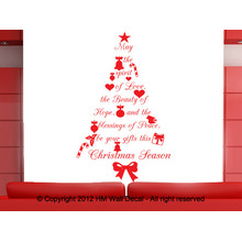 Quote Christmas Tree Wall Art Decal