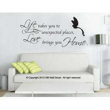 Love Brings You Home, Life Love Home Wall Quote Decal