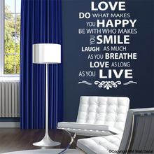 Life and Love Quote Inspiration DIY Removable Wall Decal
