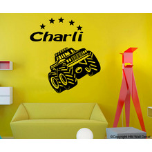 Personalised Monster Truck Removable Wall Sticker