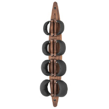 9 Piece Walnut Wood Wall Mounted Kettlebell Set