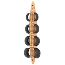 9 Piece Oak Wood Wall Mounted Kettlebell Set