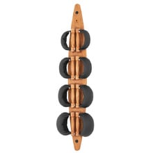 9 Piece Cherry Wood Wall Mounted Kettlebell Set