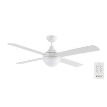 White Link 4 Blade AC Ceiling Fan with Light Kit & Remote