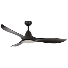 Matte Black Wave DC Ceiling Fan with Tri-Colour LED